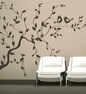 Artistic Swirls with Birds