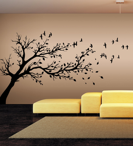 Birds Flying from Tree