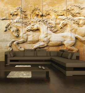 Elegant Sculpture of Horses