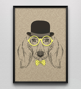 Fashion Poster of Dachshund