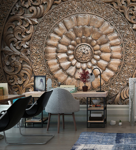 Floral Bronze Embroidery