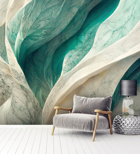 Mint Green Fluid Wall