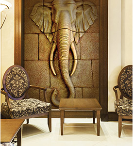 Stucco of Elephant Face