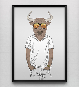 Trendy Bull Poster