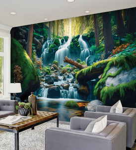 Waterfall In The Virgin Forest