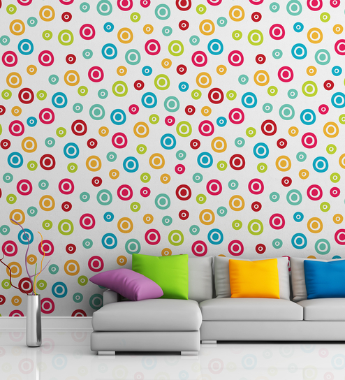 Coloured Polka Dots - 2450 - Wallskin