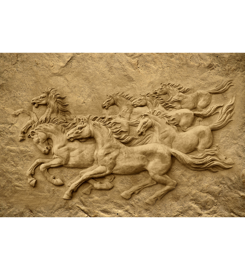 Golden Horses Sculpture - 5317 - Wallskin