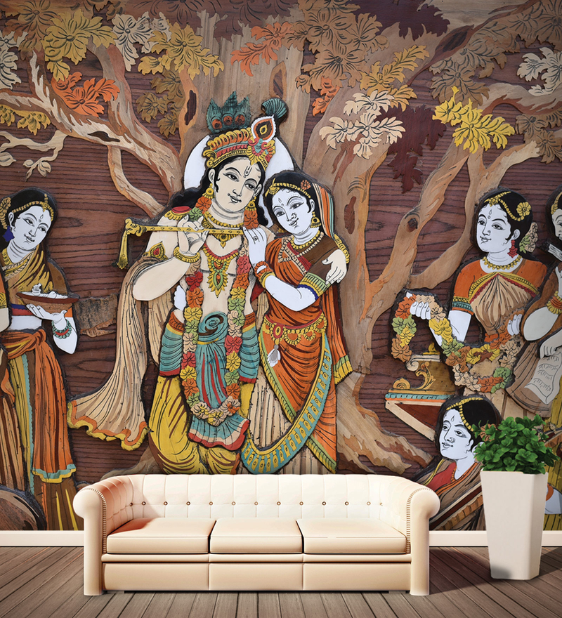Mesmerizing Radha Krishna 6141 Wallskin Mesmerizing Radha Krishna 6141 Wallskin